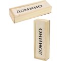Настольная игра Домино (пластиковые фишки) в дерев. коробке 14x5см,P00070