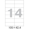 Этикетки самоклеящиеся 105х42,4мм/14шт.лист А4п/глян (25л/уп)