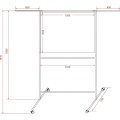 Доска магнитно-маркерная /мелов.100х150 BoardSYS Twistмоб,повор,выдв.планк
