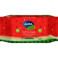 Салфетки влажные освежающие AURA TROPIC COCKTAIL в ассортименте 60шт