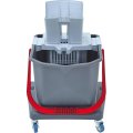Ведро на колесах Росмоп Лайт с отжимом (ручка красная)_PRO-25LBR