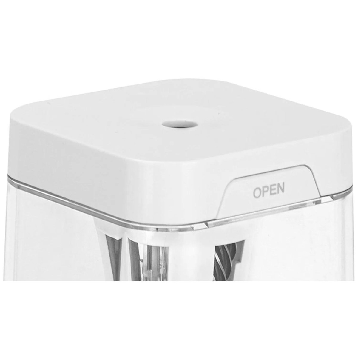 Точилка для карандашей электрич. Deli, 1 отв., пластик ,батарея+ USB, белый