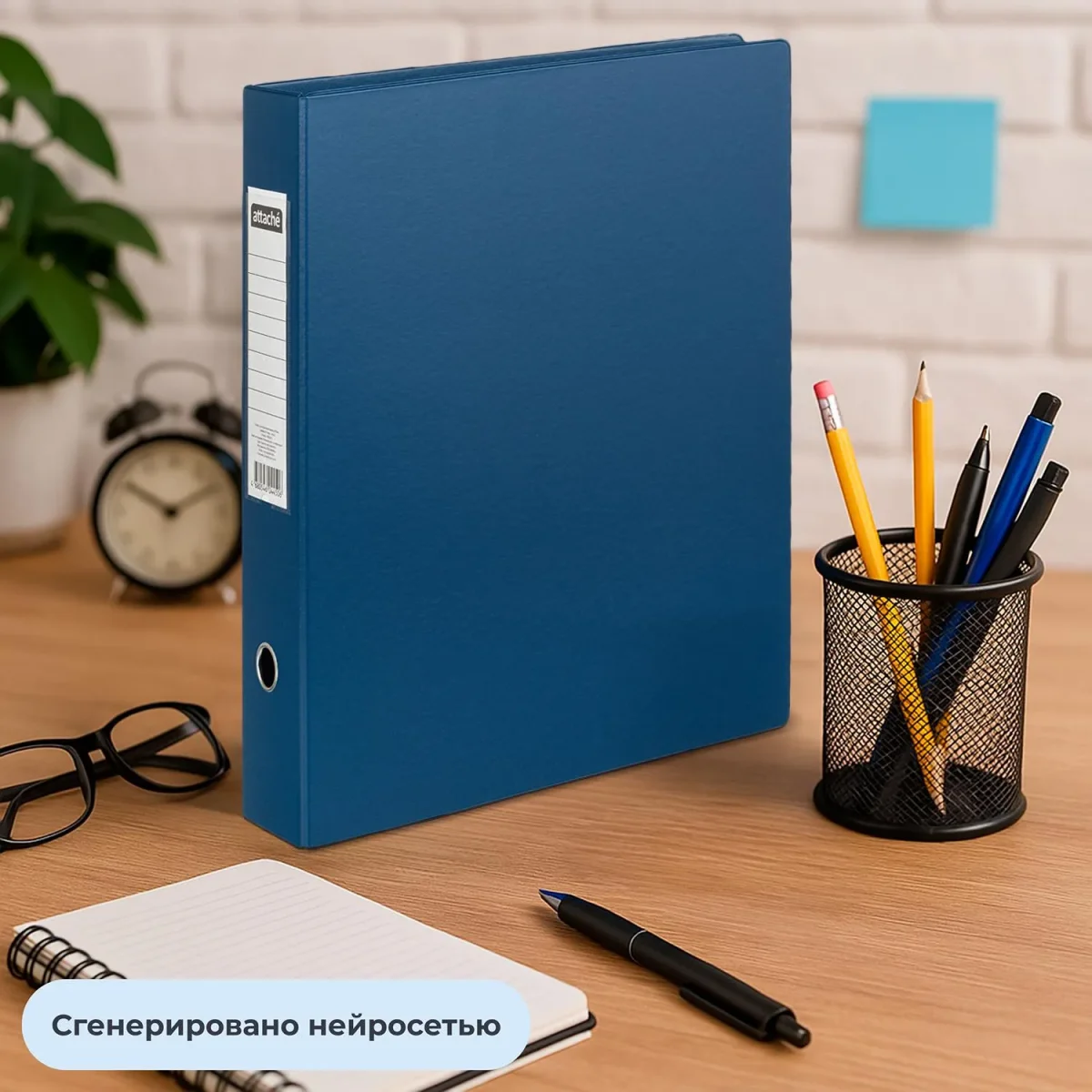 Папка-регистратор Attache_A3_верт.80мм синий, ПБП2,карм.кор