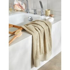 Полотенце махровое банное бордюр Жаккард 70х120 см ,500 г/м2, Хаки