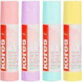 Клей-карандаш 20г Kores Pastel ассорти:розовый, желтый, фиолетовый ,мятный
