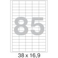Этикетки самоклеящиеся 38х16,9мм/85шт лист А4 п/глян( 25л/уп)