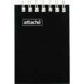 Блокнот на спирали А7 60л. ATTACHE, черный, блок 60г, обложка 215г