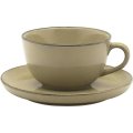 Чайная пара FLAT Shape OCRE (чашка 200мл и блюдце 14,5см) Oxford 141354