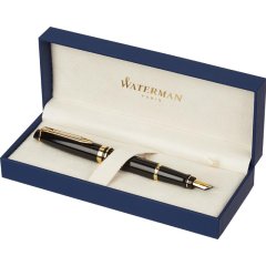 Ручка перьевая WATERMAN EXPERT S0951640 черн. корп, син чернила 0,5мм Франц