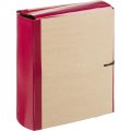 Папка архивная 100мм крафт/бумвинил 4 завязки, бордовая