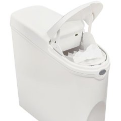 Ведро мусорное с педалью Luscan Slim 20 л, белое, пластик