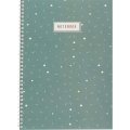 Бизнес-тетрадь Flakes blue обложка УФ лак, спираль, А4, 48л, клетка