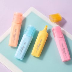 Набор текстовыделителей Deli 1-4,5мм, скош.нак.,12цв, паст.флуо. ES621-12C