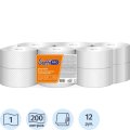 Бумага туалетная д/дисп SoffiPRO Эконом 1сл белая 200м 12рул/уп_10901494