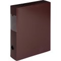 Короб архивный на кнопке Attache  120 мм пластик,бордовый полоска