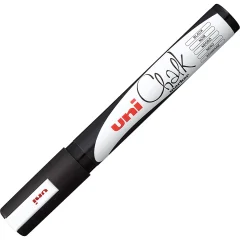 Маркер меловой UNI PWE-5M, чёрный, 1.8-2.5 мм.