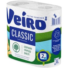 Бумага туалетная Linia Veiro Classic 2сл бел вторич 17,5м 140л4рул/уп 5С24С