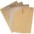 Крафт-картон с тиснением фольгой 4 листа в ПЭТ упаковке С3539-01