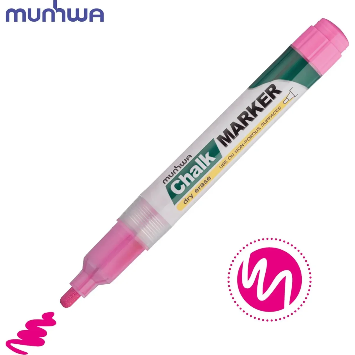 Маркер меловой MunHwa, CM-10, розовый, 3мм
