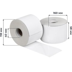 Термоэтикетки ЭКО 58х160, 500шт/рул, вт.40, 18рул/уп