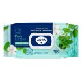 Салфетки влажные освежающие AURA big-pack с крышкой 120шт/уп