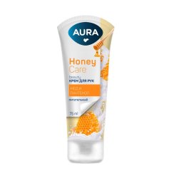 Крем для рук AURA BEAUTY с D-пантенолом и экстрактом меда  75мл. КК /24