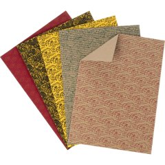 Картон цветной гофро с рисунком А4 5цв.  С1790