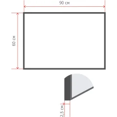 Доска магнитно-маркерная 60х90 Attache Wood дерев.рама