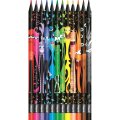 Карандаши цветные Maped BLACK MONSTER трехгранные,пластик,12цв/наб,862612