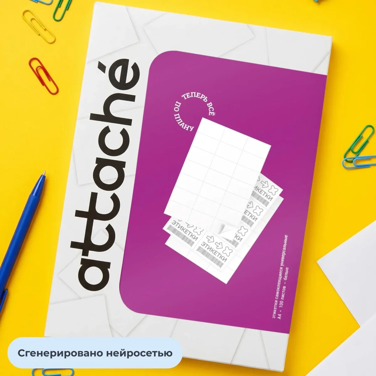 Этикетки самоклеящиеся  70х67,7 мм, 12   шт. на лист.А4 100л