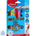 Карандаши цветные Maped COLOR'PEPS STAR трехгранные,дерево,18цв/наб,183218