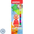 Пластилин Kores Plastilina 10 цветов набор общий вес 200гр 34010