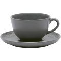 Чайная пара FLAT Shape GRAY(чаш-200мл,блюдце-14см)Oxford 136444, AO04-1C06