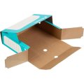 Короб архивный Комус 75 мм микрогофр, выруб.зам. бирюзовый
