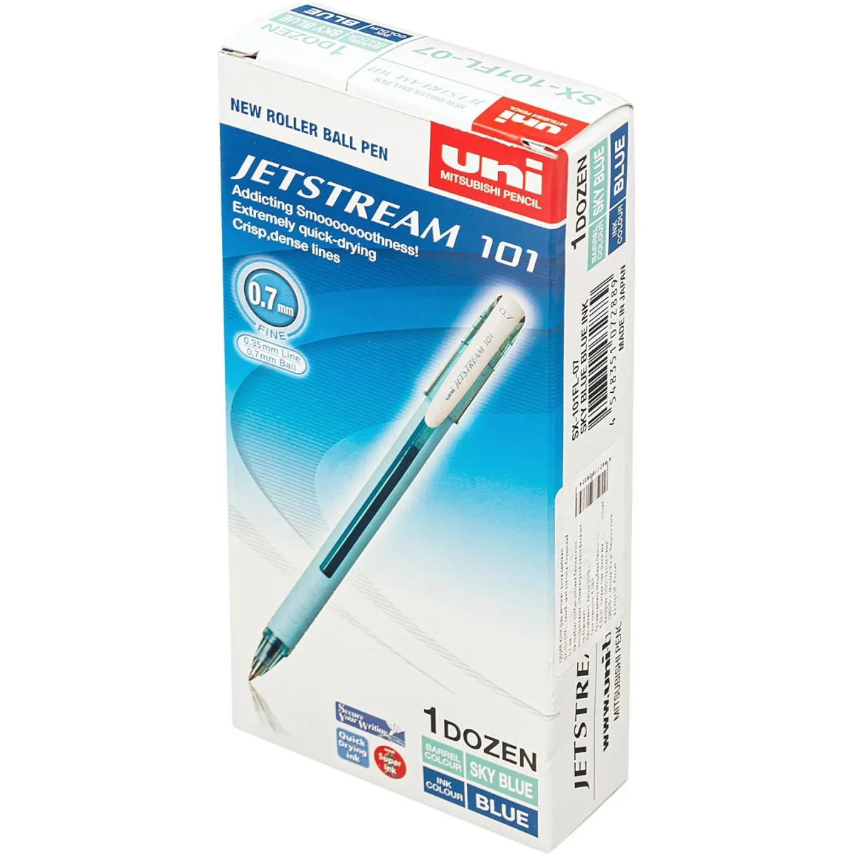 Ручка шариковая неавтомат. Uni JetstreamSX-101FL-07SKYBLUE BLUEсин0,7