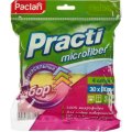 Салфетки хозяйственные микрофибра PACLAN DeLUXE универс цветн 30х30см 4 шт