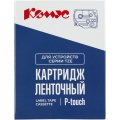 Картридж Комус TZE-132(Brother TZE-132 красный на прозрачном ,12мм/8м)