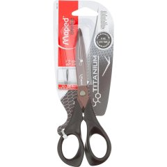 Ножницы Maped TITANIUM 170мм,титан.покр.,эргономич.пласт.ручки,черн,684110