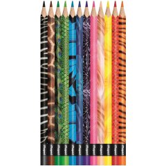 Карандаши цветные Maped COLOR'PEPS ANIMALS трехгранн,дерево,12цв/наб,832212