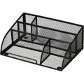 Подставка-органайзер д/канц.мелочей Комус 5отд мет сетка 255х180х105мм черн