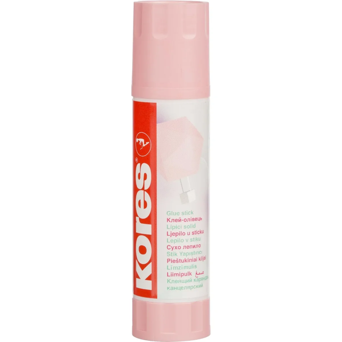 Клей-карандаш 20г Kores Pastel ассорти:розовый, желтый, фиолетовый ,мятный