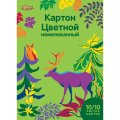 Картон цветной 10л, 10цв, А4, Комус Класс Живая природа, немелованный