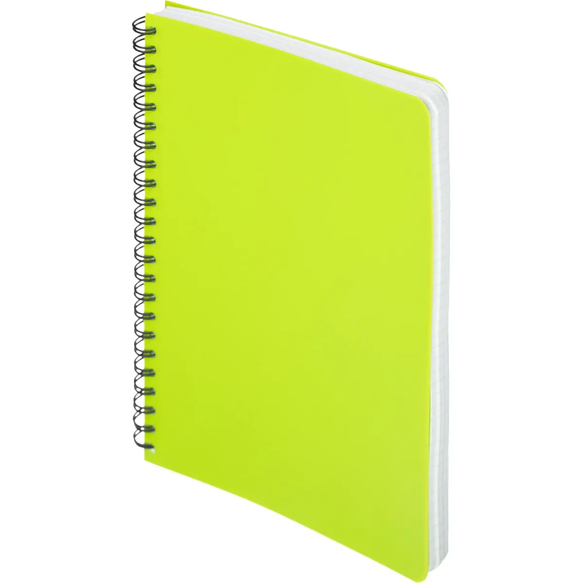 Бизнес-тетрадь А5,96л,кл,спир,пластик,тон.бл. Attache Bright colours Лайм