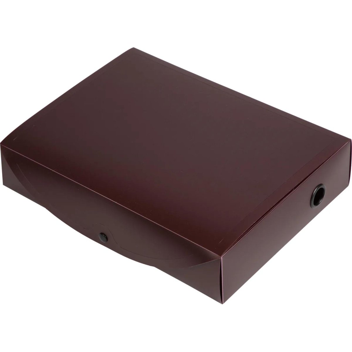 Короб архивный на кнопке Attache  120 мм пластик,бордовый полоска