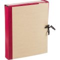 Папка архивная 50мм крафт/бумвинил 4 завязки, бордовая
