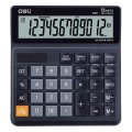 Калькулятор настольный КОМП. Deli EM01120, 12-р, дв.пит., 139x131мм, черный