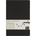 Скетчбук S&A ORIGINAL 140х210 100л БЕЖ 100г книжн.перепл.мягк.черн 1-500/01