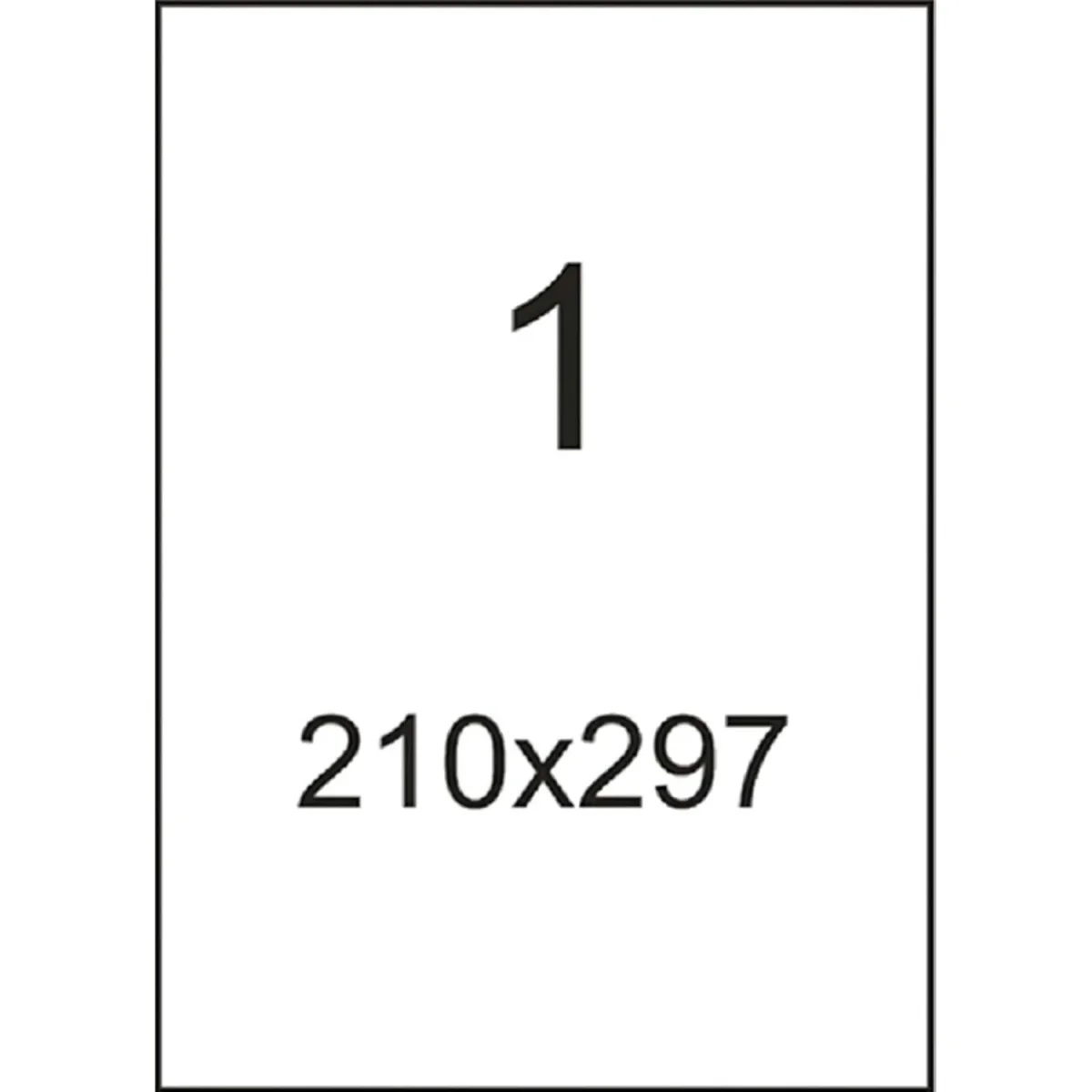 Этикетки самоклеящиеся 210х297мм. белая (100л/уп.)