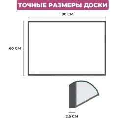 Доска Софтборд  60х90 деревян. рама