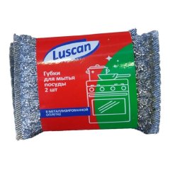 Губки для посуды Luscan в оплетке 115x78x25 мм 2 шт/уп